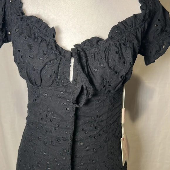 black eyelet front Paradise USA body on dress size large - Picture 4 of 6
